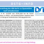 Corona – Klarstellung des dbb berlin zu Quarantäne nach Urlaubsreisen