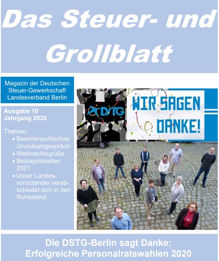 Mehr über den Artikel erfahren Das neue Steuer-und Grollblatt 10/2020 ist online