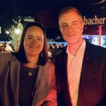 Die stellv. DSTG-Landesvorsitzende Nadja Kneiske und FInanzsenator Stefan Evers