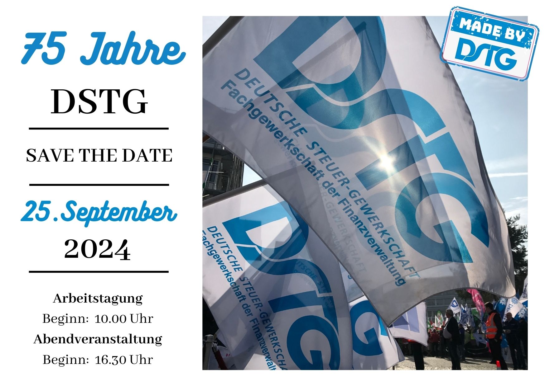 Mehr über den Artikel erfahren Save the Date – die DSTG Berlin wird 75