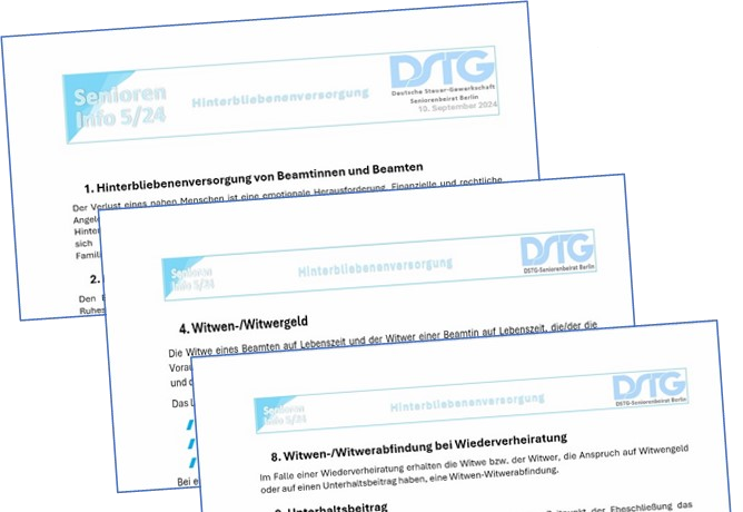 Mehr über den Artikel erfahren DSTG-Seniorenbeirat informiert: Hinterbliebenenversorgung